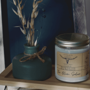 The Bloom Saloon - Aloe, Agave & Chrysanthemum Soy Candle - Tuberose, Patchouli & Amber Blend