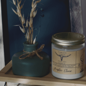 Mystic Elixir - Amaretto & Tonka Bean Soy Candle – Amber, Rum and Oud Blend